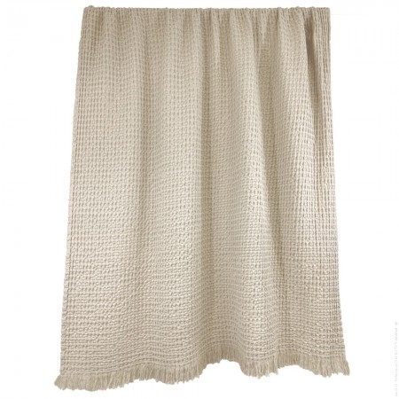 Plaid en voile de coton kaki