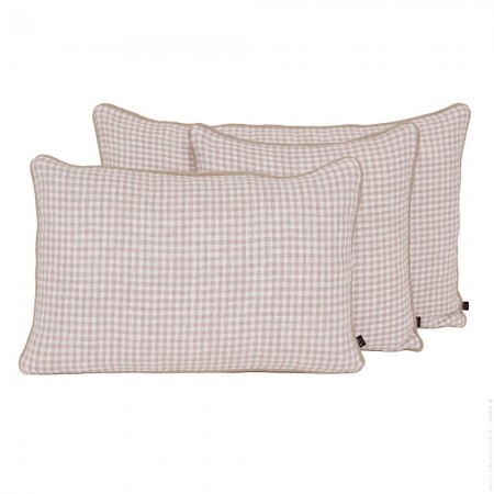 Housse de coussin Piana charbon carré + intérieur