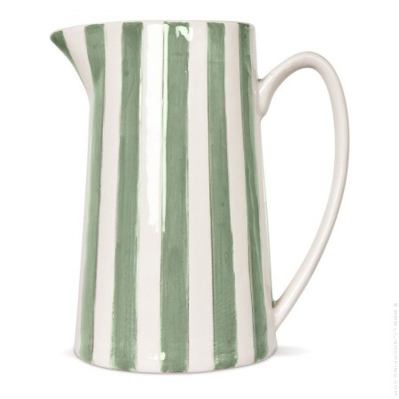 Pichet rayé matcha haut
