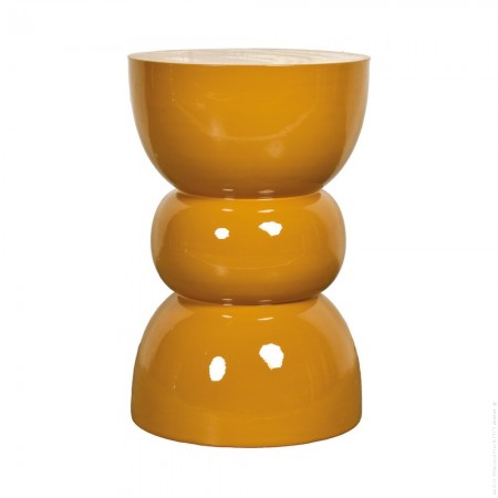 Titou lacquer ochre side table