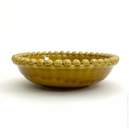 Coupe perlée moutarde 39 cm