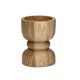 Celandine candle solid ash wood holder