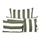Coussin Riviera rectangle rayé blanc et kaki outdoor