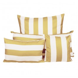 Riviera straw and white outdoor rectangular cushion