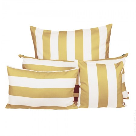 Riviera linen and white outdoor rectangular cushion