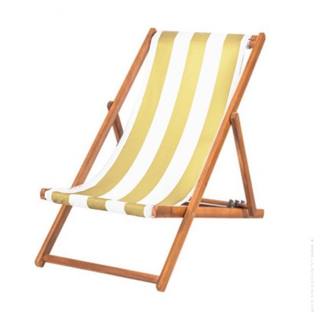 Chilienne Riviera rayé kaki et blanc teck huilé