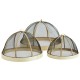 Salad servers in mango wood with brown rattan