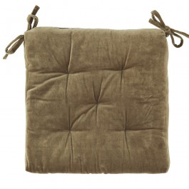 Dust y green velvet chair pad