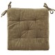 Coussin d'assise velours gris vert