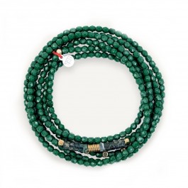 Bracelet 6 tours Nadege green forest