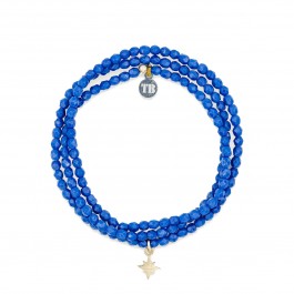 Bracelet 3 tours étoile polaire bleu majorelle