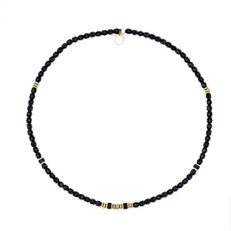 Collier Kelly gold noir mat