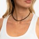 Collier Kelly gold noir mat