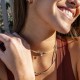 Collier Kelly gold noir mat