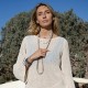 Kelly gold black mat necklace