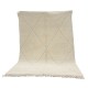 Tapis Beni Ouarain blanc ivoire à losanges blancs 295 x 200 cm