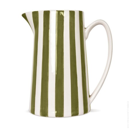 Pichet rayé matcha haut
