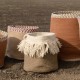 Vichy toffee pouf