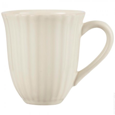 Mug cannelé en grès Mynte crème