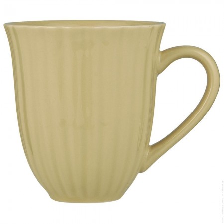 Mug cannelé en grès Mynte paille