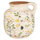Vase avec poignée fleurs vertes