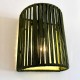 Triple raffia wall lamp