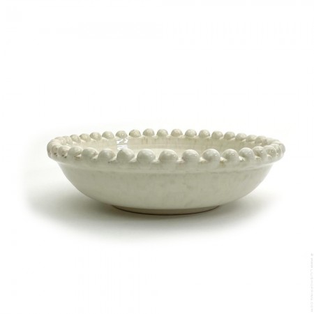 Coupe perlée ivoire 34 cm