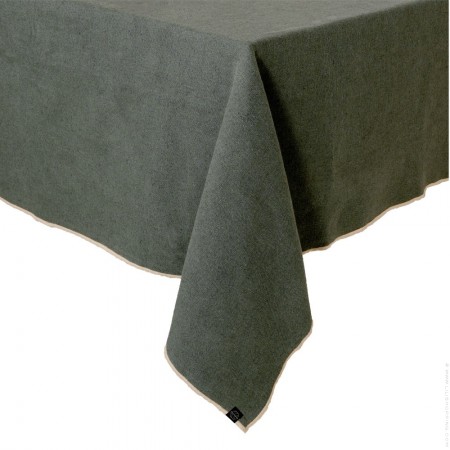 Chemin de table en lin 145 x 50 Corte kaki