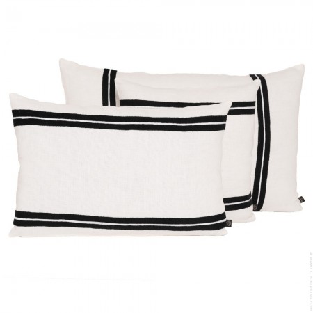 Housse de coussin rectangle Skagen blanc + intérieur