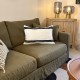 Housse de coussin rectangle Skagen blanc + intérieur