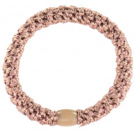Elastique à cheveux et bracelet pailletté vieux rose