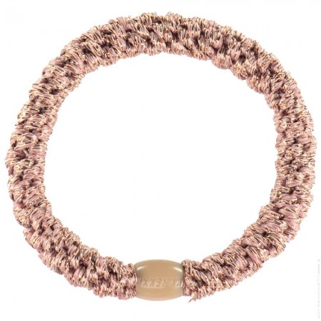 Hair tie and bracelet glitter dusty pink