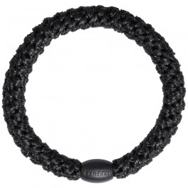 Elastique à cheveux et bracelet pailletté noir