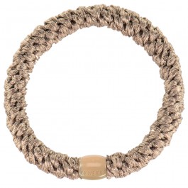 Elastique à cheveux et bracelet pailletté taupe