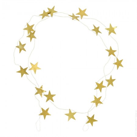 Guirlande étoiles laiton antique 150 cm