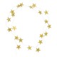 Brass stars 150 cm garland