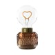 Vaness amber HEART LED decorative lamp