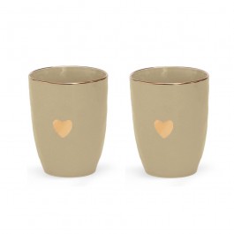 Set de 2 gobelets matins calins taupe