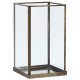 Boite en verre et laiton vieilli