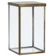 H27 glass and aged brass hurricane box