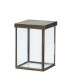 H27 glass and aged brass hurricane box