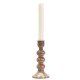 Bougeoir en verre burgundy
