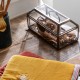 Quadratic glass tray