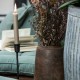 Bougie chandelle gris rustique