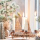 Bougie chandelle gris rustique
