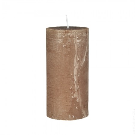 Bougie pillier 14 cm miel