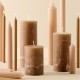 H14 cm olive green pillar candle
