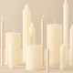H14 cm olive green pillar candle