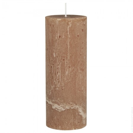 Bougie pillier 18 cm olive