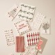 Serviettes en papier rayées marron (pack de 16)